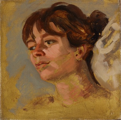Study for Annunciation; oil on canvas, 30 x 30 cm, 2017