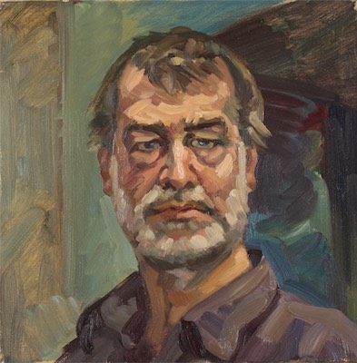 self-portrait; oil on canvas, 40 x 40 cm, 2014