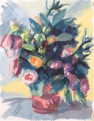 Flowers; watercolor, 21 x 30 cm, 2016